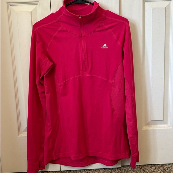 Adidas Fuchsia Half-Zip Pullover - Picture 1 of 9